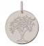 Médaille arbre de vie et colombe (Or Blanc)