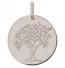 Médaille arbre de vie et colombe (Or Blanc)