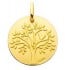 Médaille arbre de vie et l'oiseau (Or Jaune)