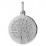 Médaille Arbre de Vie graphique (Or Blanc)
