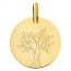 Médaille arbre de vie or jaune 18 carats