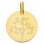 Médaille arbre de vie stylisé or jaune