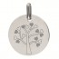 Médaille arbre de vie Petits Coeurs (Or blanc)