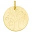 Médaille Arbre de Vie fleuri et son nichoir (Or jaune)