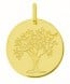 Médaille arbre de vie et colombe (Or Jaune)