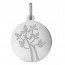 Médaille arbre de vie, jeune pousse (Or Blanc)