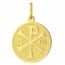 Médaille Chrisme brillante/satinée (Or Jaune)