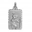Médaille St Christophe Rectangle (Or Blanc)