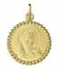 Médaille Vierge Marie Perlée (Or Jaune)
