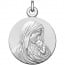 Medaille bapteme Vierge à l'Enfant tendresse en argent massif