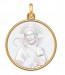Médaille Christ "Jésus est mon Berger" (Or & Nacre)