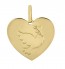 Médaille Coeur Colombe au Rameau (Or Jaune)