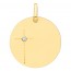 Médaille croix et diamant en or jaune
