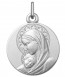 Médaille de la Vierge et l'enfant avec auréoles