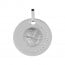 Médaille disque Ange à la Colombe (or blanc)