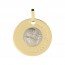 Médaille disque Ange à la Colombe (deux ors)