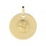 Médaille disque Ange à la Colombe (or jaune)