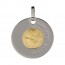 Médaille disque Ange à la Colombe (deux ors)