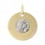 Médaille Disque Vierge en Prière (deux ors)