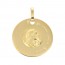 Médaille Disque Vierge en Prière (Or Jaune)