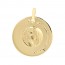 Médaille Disque Vierge en Prière (Or Jaune)