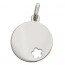 Médaille jeton fleur ajourée (Or Blanc 9K) 