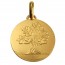 Médaille je grandirai comme un arbre (avec texte) (Or Jaune)
