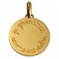 Médaille je grandirai comme un arbre (avec texte) Verso (Or Jaune)