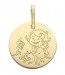 Médaille la Fée Galipette - les Papillons or jaune 9K