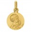Médaille Le bébé au doudou 14mm (Or Jaune)
