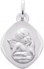 Médaille ange losange (Or Blanc)