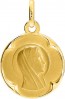 Médaille Vierge au voile Porte Bonheur (Or Jaune)
