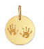 Médaille empreintes de mains (Or Jaune 9K) 