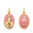 Médaille Vierge miraculeuse émail rose