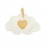 Médaille nuage nacre coeur (Or Jaune)