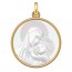 Médaille Vierge à l'enfant de Botticelli (Or & Nacre)
