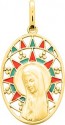 Médaille ovale Vierge Soleil laqué
