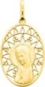 Médaille ovale Vierge Soleil