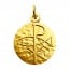 Médaille Symbole Pax avec Poisson (or jaune)