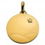 Médaille Petit Prince dans le désert (or et diamant) (Or Jaune)