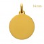 Verso 14mm - Médaille Petit Prince dans le désert (or et diamant) (Or Jaune)