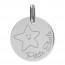 Médaille petite étoile (Or Blanc)