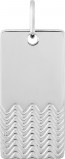 Pendentif rectangle motifs vagues (argent)