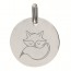 Médaille Petit Renard (Or Blanc 9K)