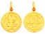 Médaille Saint Benoît réversible (Or Jaune)