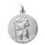 Médaille Saint-Christophe or blanc