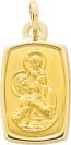 Médaille St Christophe encadrée (Or Jaune)
