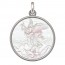 Médaille Archange Saint-Michel (Argent & Nacre)