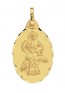 Médaille St Christophe Ovale (Or Jaune)