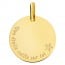 Médaille "une étoile veille sur toi" or jaune